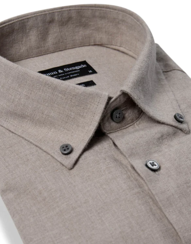 Bruun & Stengade Faruk Flanellskjorte Sand