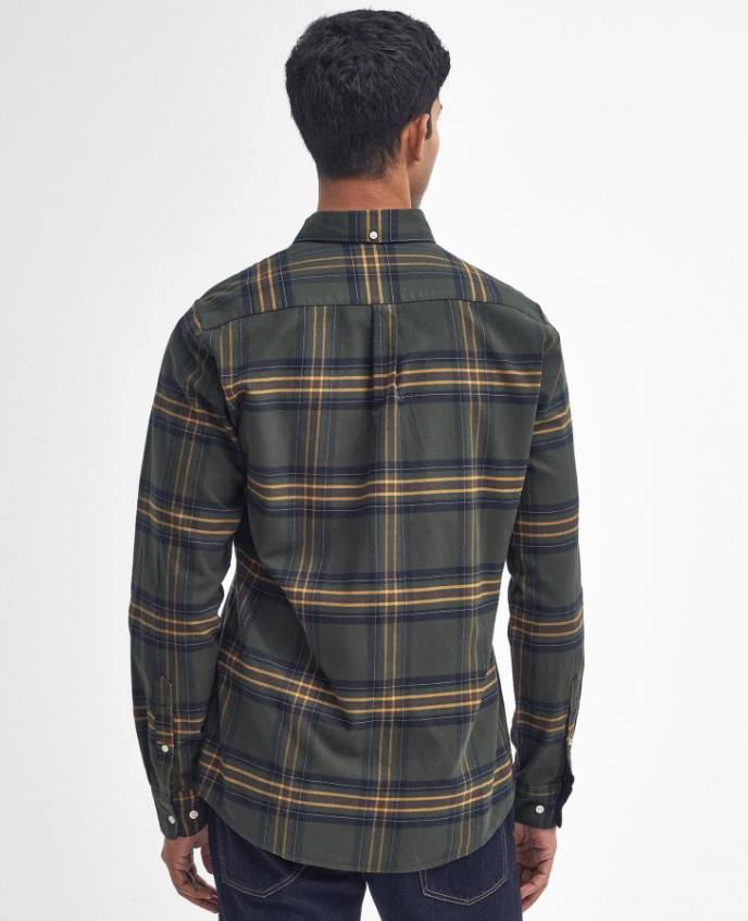 Barbour Portdown Tailored Fit Flanellskjorte Ruter Grønn/Blå