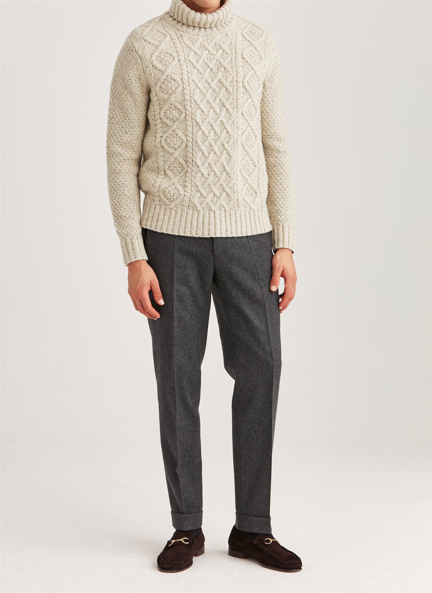 Morris Beauford Flettet Roller Neck Off-White