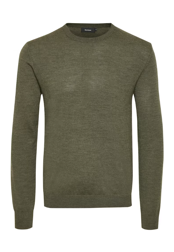 Matinique Margrate R-Hals Merino Mørk Grønn