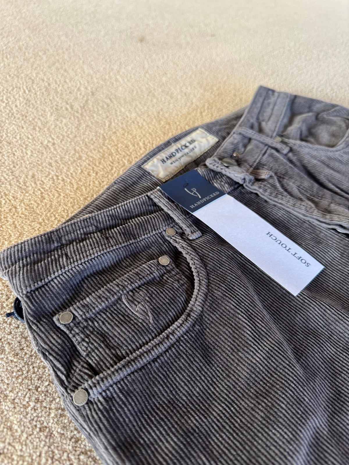HandPicked Ravello Cord 5-Pocket Grå