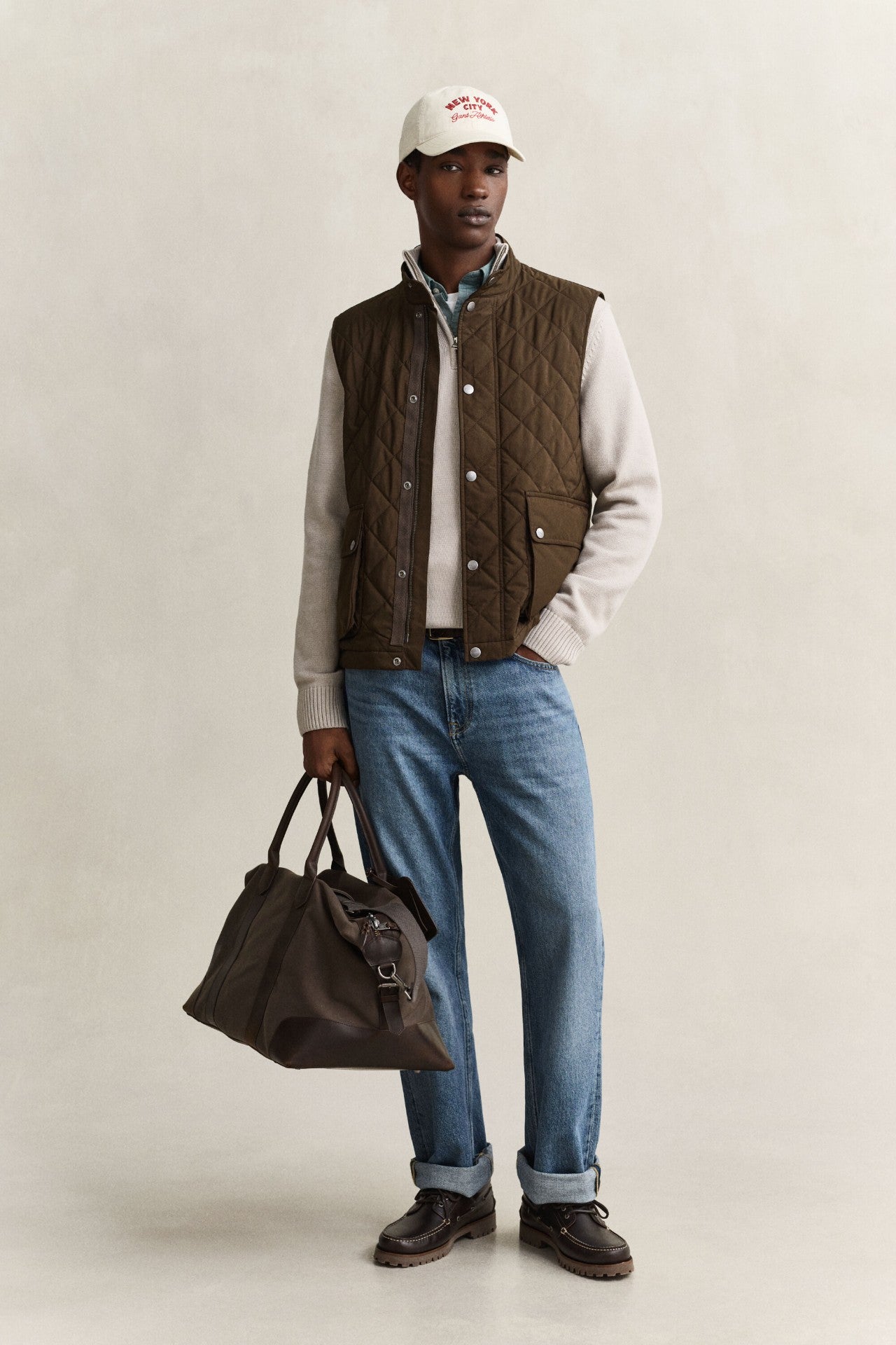 Gant Quilted Vest Brun