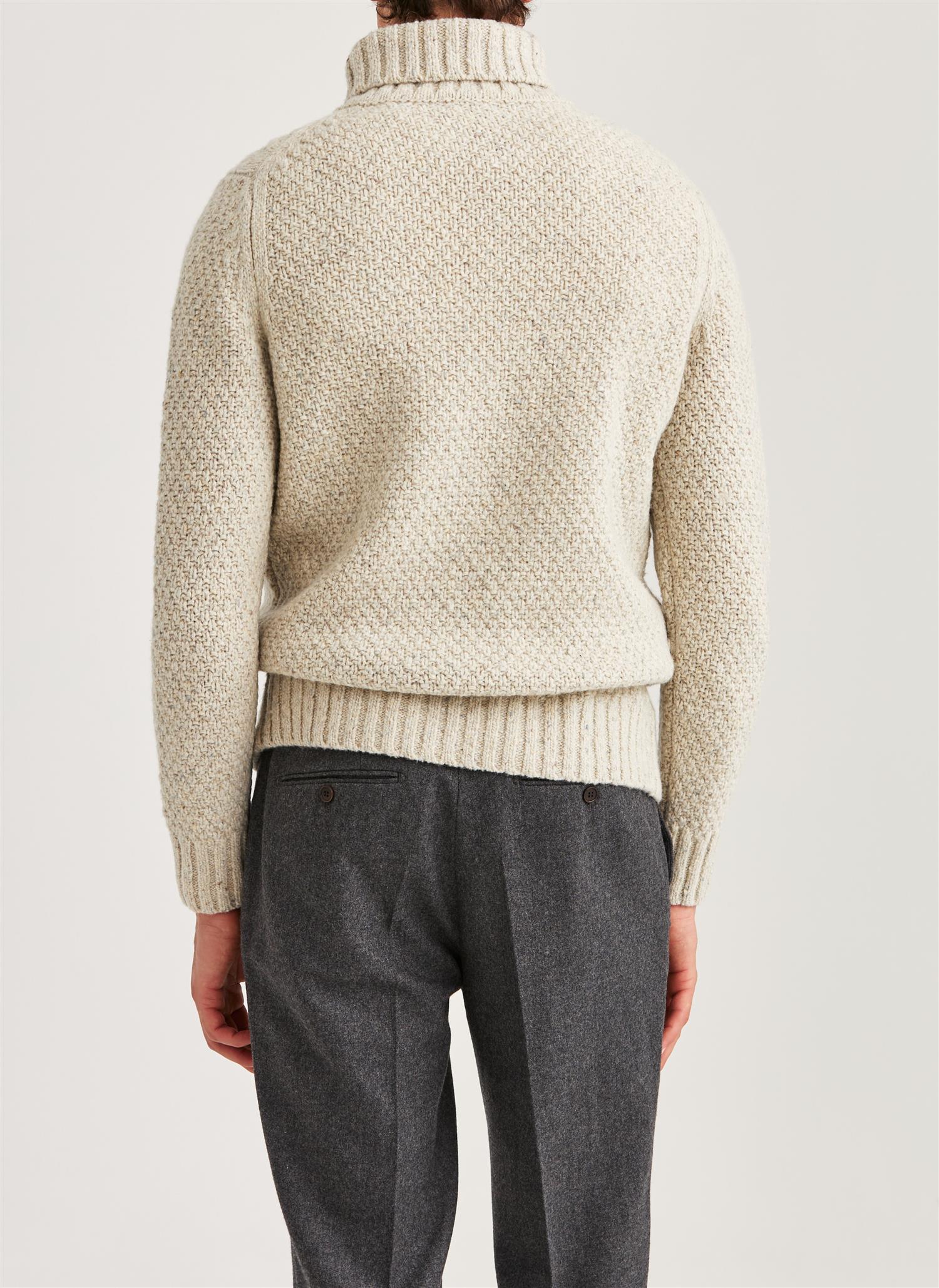 Morris Beauford Flettet Roller Neck Off-White