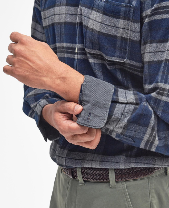 Barbour Betsom Tailored Fit Flanellskjorte Ruter Blå/Grå