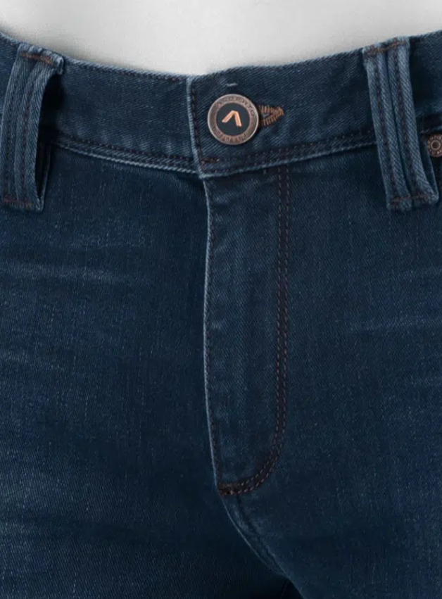 Alberto Premium Pipe Lefthand Jeans Mørkeblå Vasket