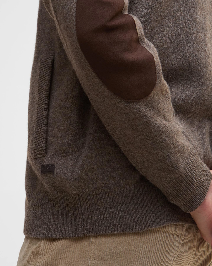 Barbour Strikkejakke Essential Patch Zip Brun