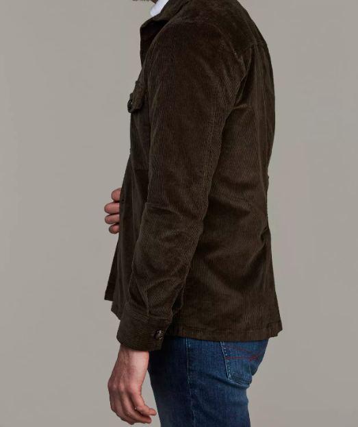 Hansen & Jacob Corduroy Overshirt Mørk Grønn