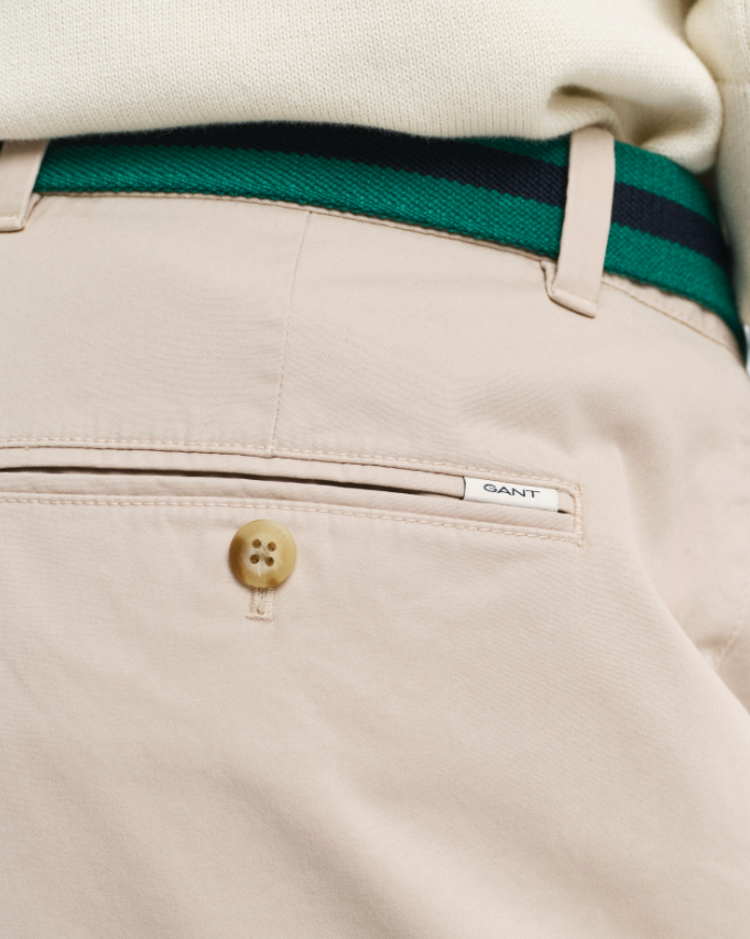 Gant Sunfaded Chino Bomull Shorts Beige
