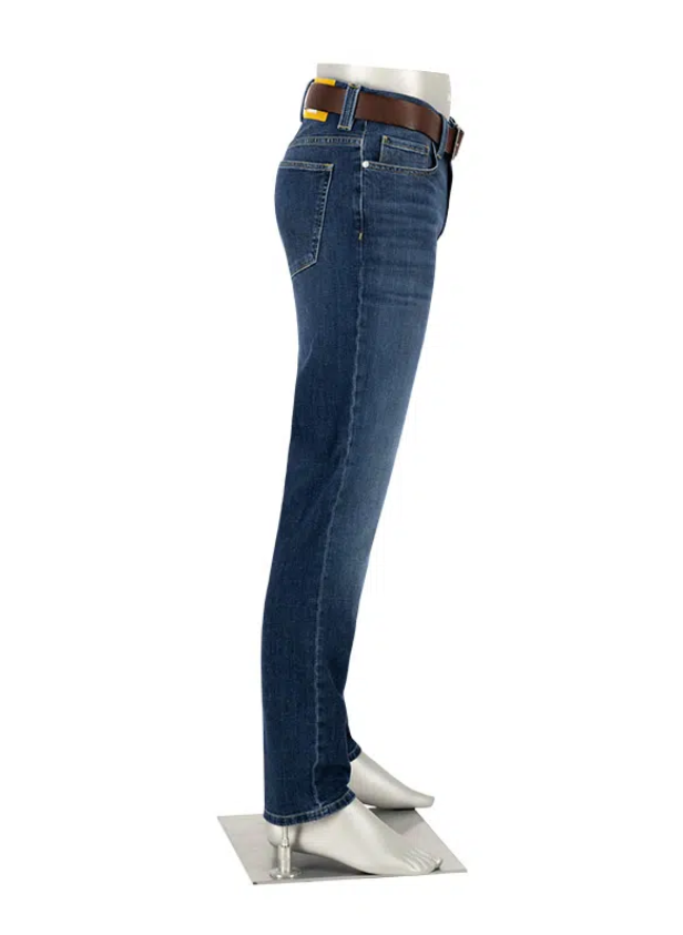 Alberto Jeans PIPE Giza Denim Blå M/Gul