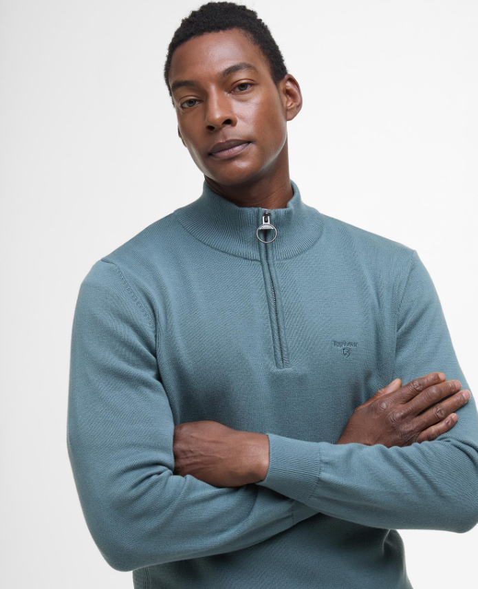 Barbour Half Zip Bomull Turkis