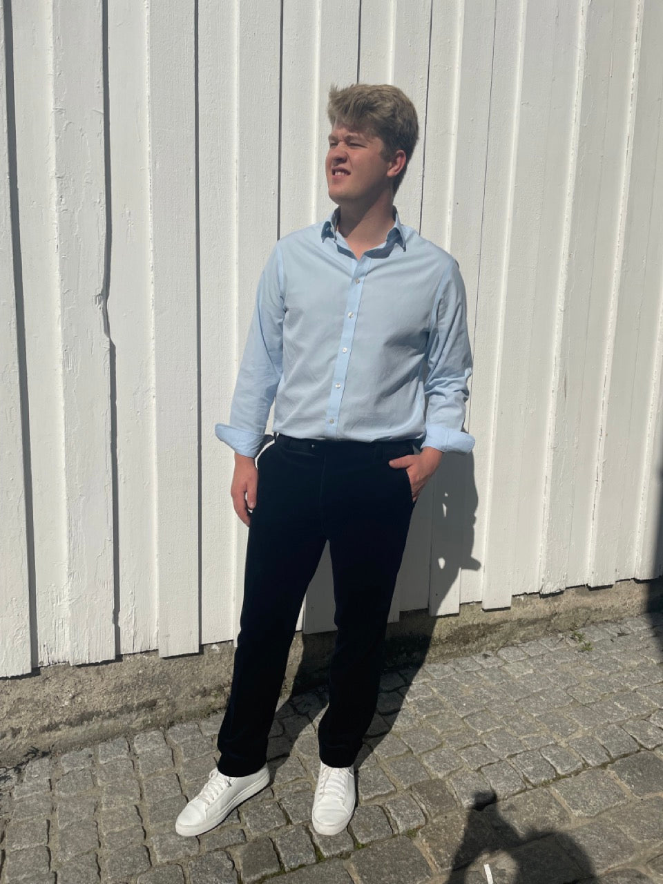 Meyer Cordbukse Roma Bomull Marineblå