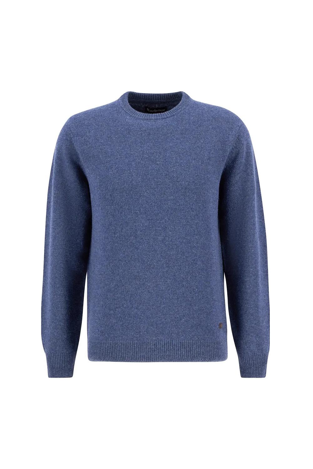 Barbour Essential Patch Crewneck Mellomblå