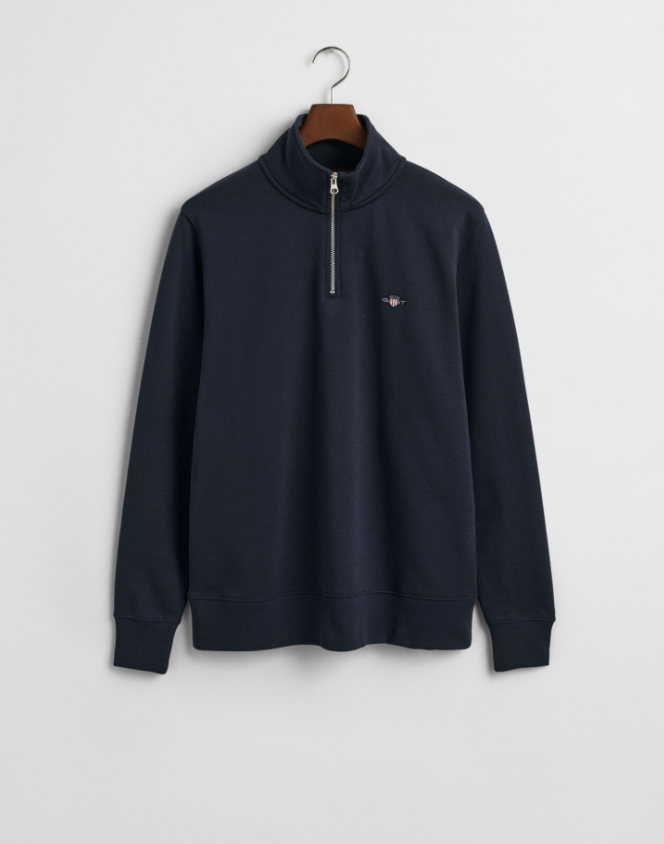 Gant Shield Bomull Half Zip Tartan Marine
