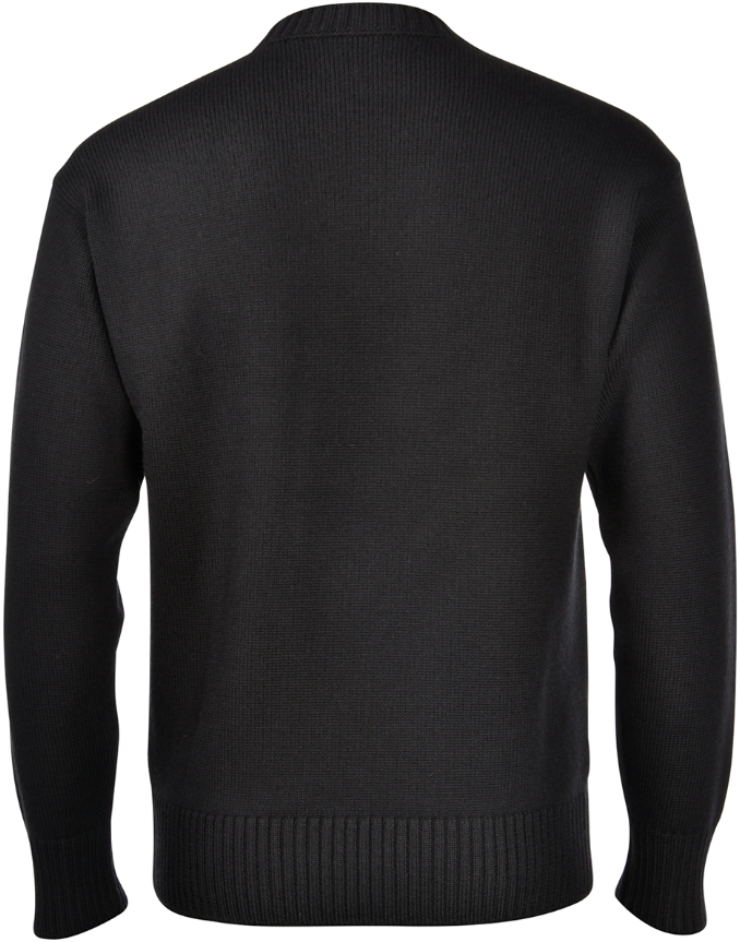 Gran Sasso Crewneck Tykk Merinoull Sort