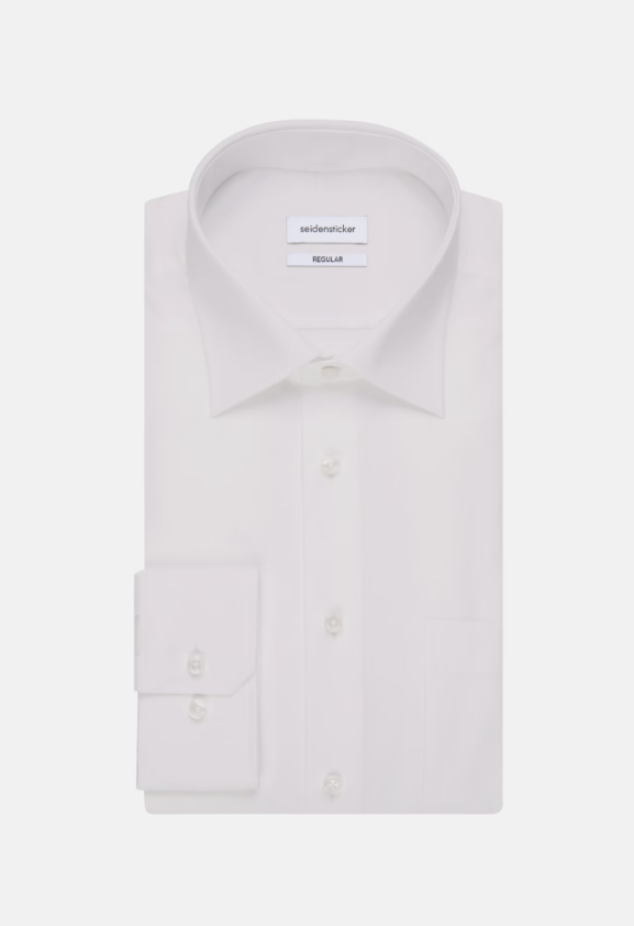 Seidensticker Skjorte Bomull Regular Hvit