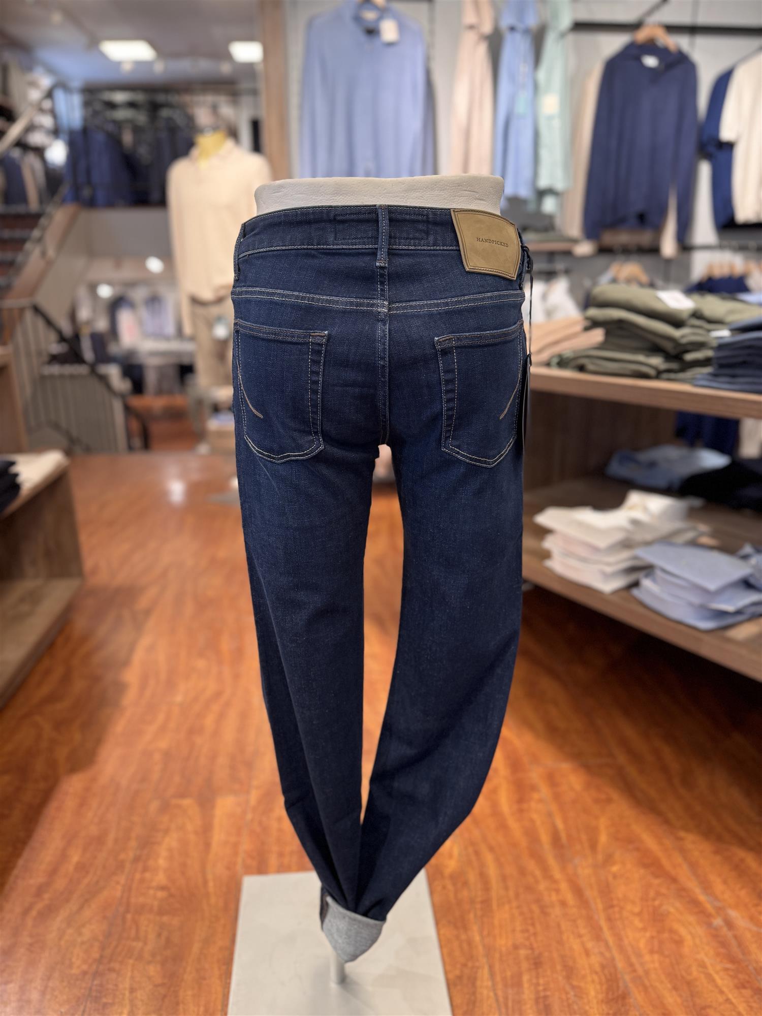 HandPicked Ravello Jeans Mørk Blå