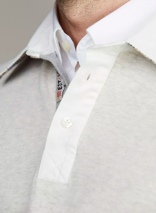 Hansen & Jacob Heavy Piquet Rugger Lys Grå