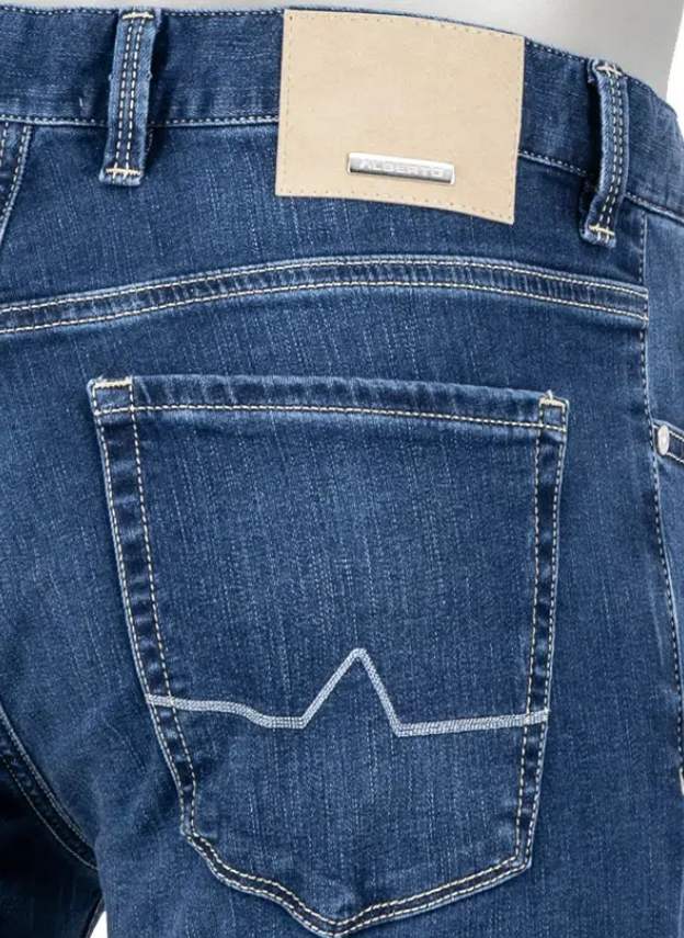 Alberto Jeans PIPE Super Stretch Blå M/Steinfarge