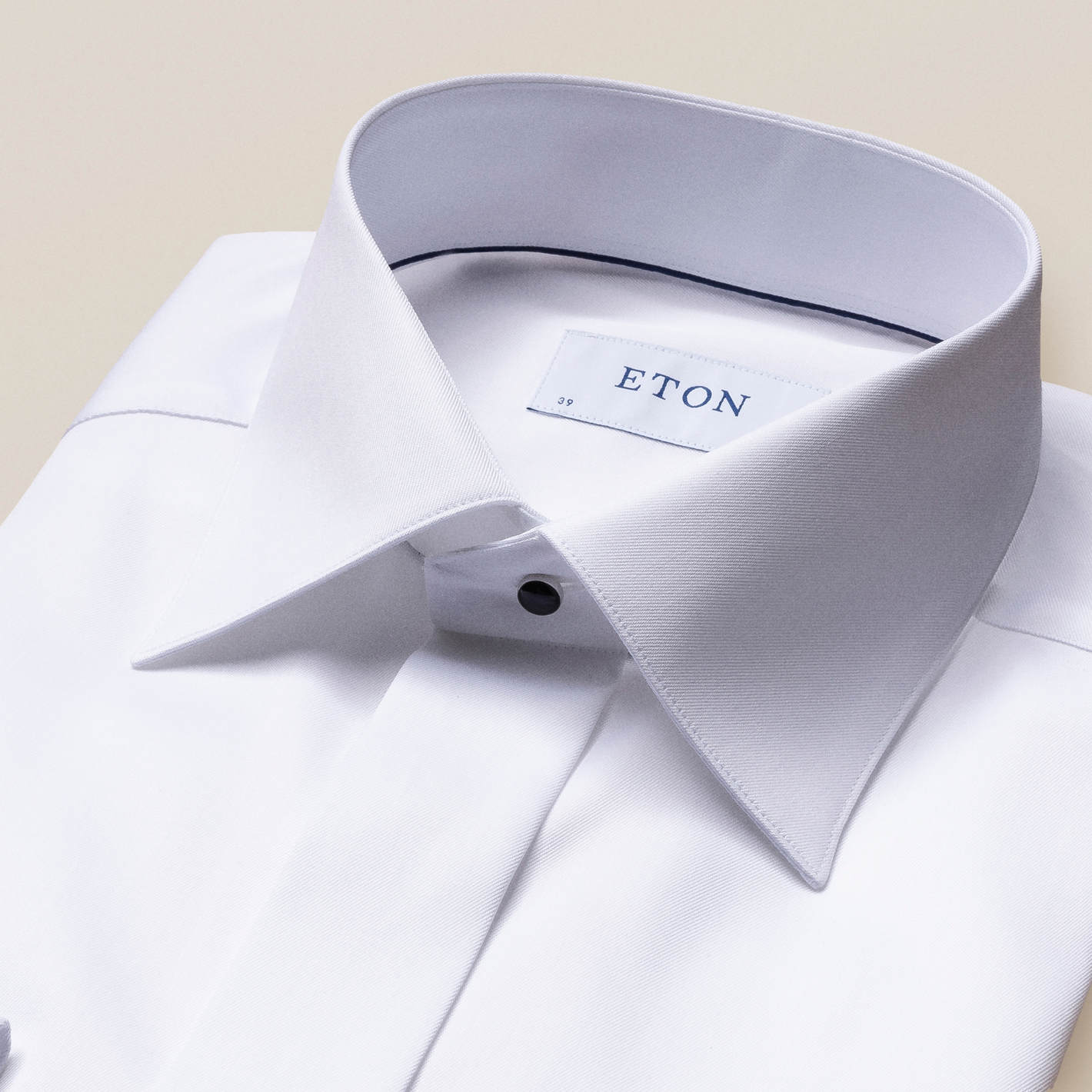 Skjorte Smoking Slim Fit Bomull Hvit
