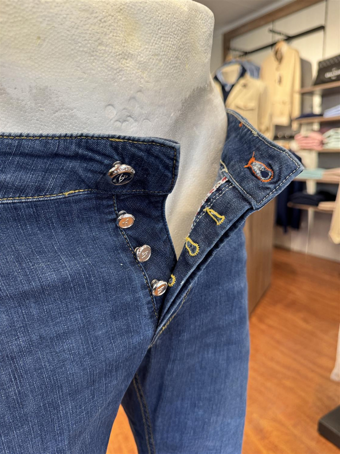 HandPicked Orvieto Lett Jeans Vasket Mørk Blå