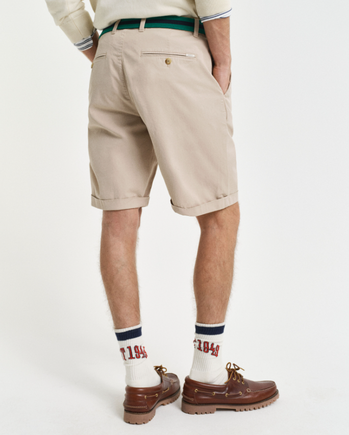 Gant Sunfaded Chino Bomull Shorts Beige