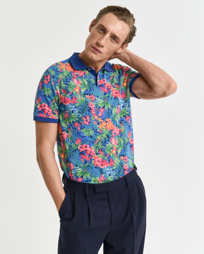 Gant Multicolor Blomster Pique Bomull