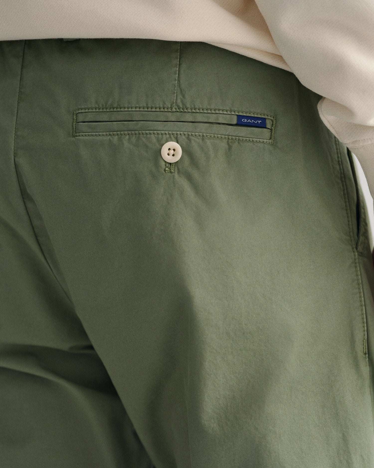 Gant halden grønn chinos bomull baklomme