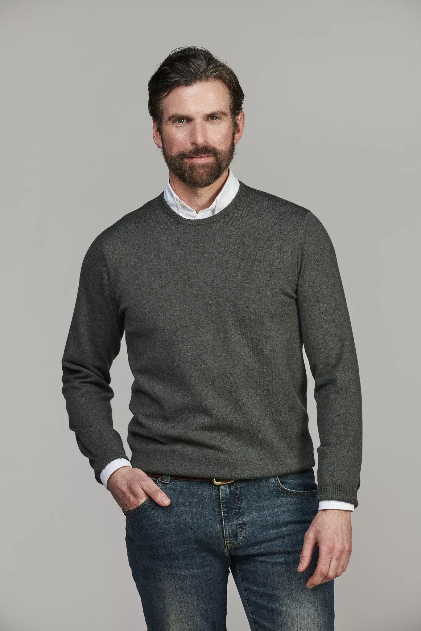 Hansen & Jacob Crew Neck Genser Grønn
