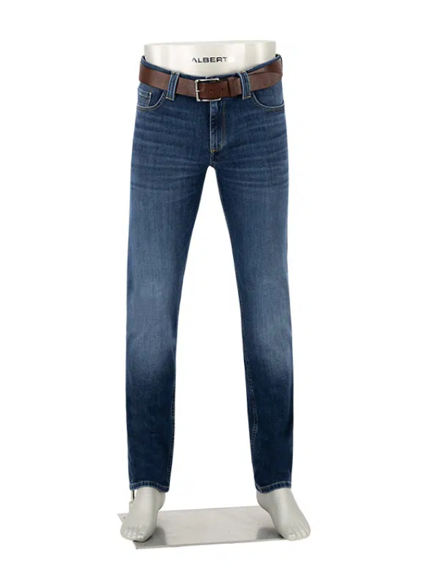 Alberto Jeans PIPE Giza Denim Blå M/Gul