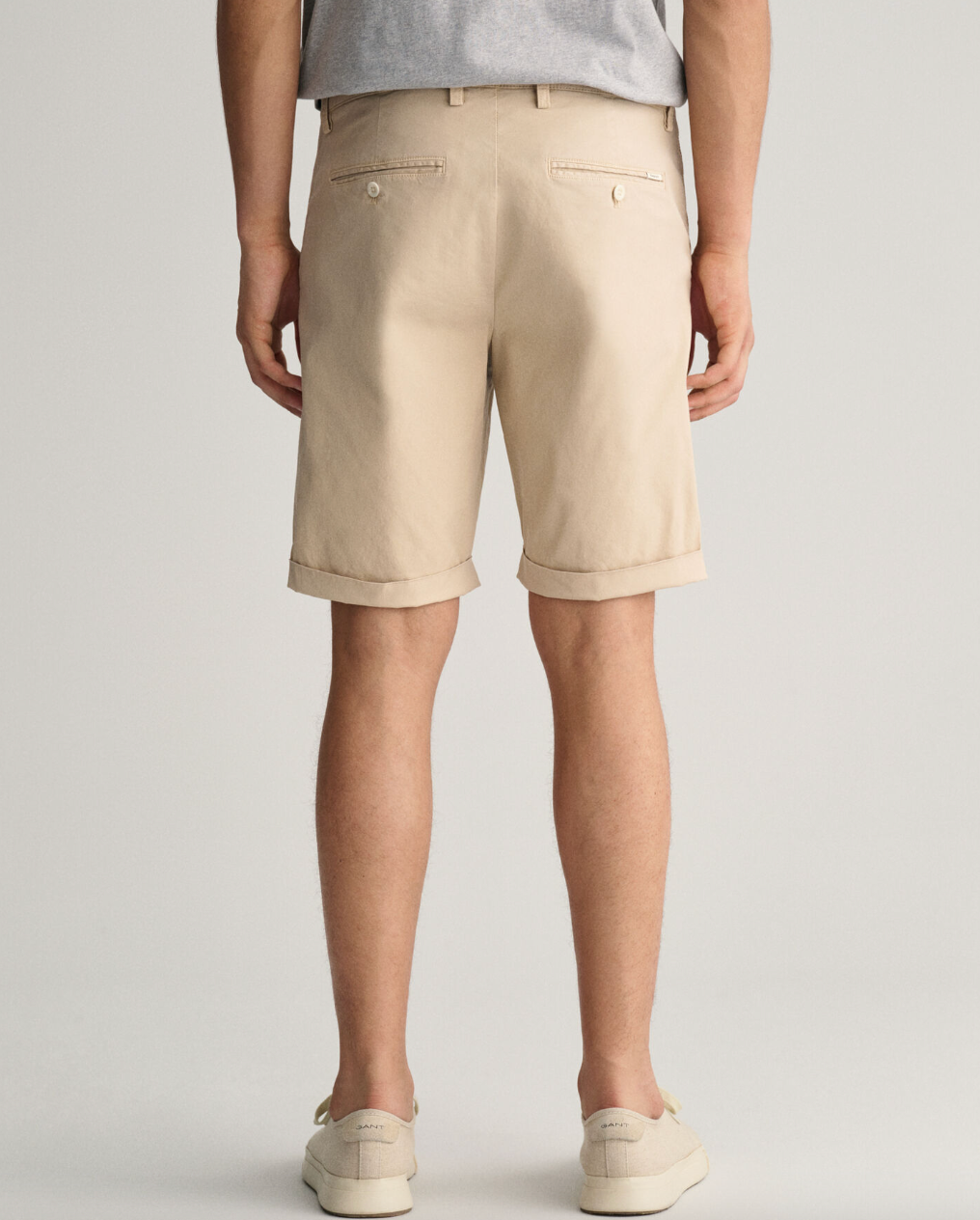 Gant Sunfaded Shorts Kremhvit bakfra