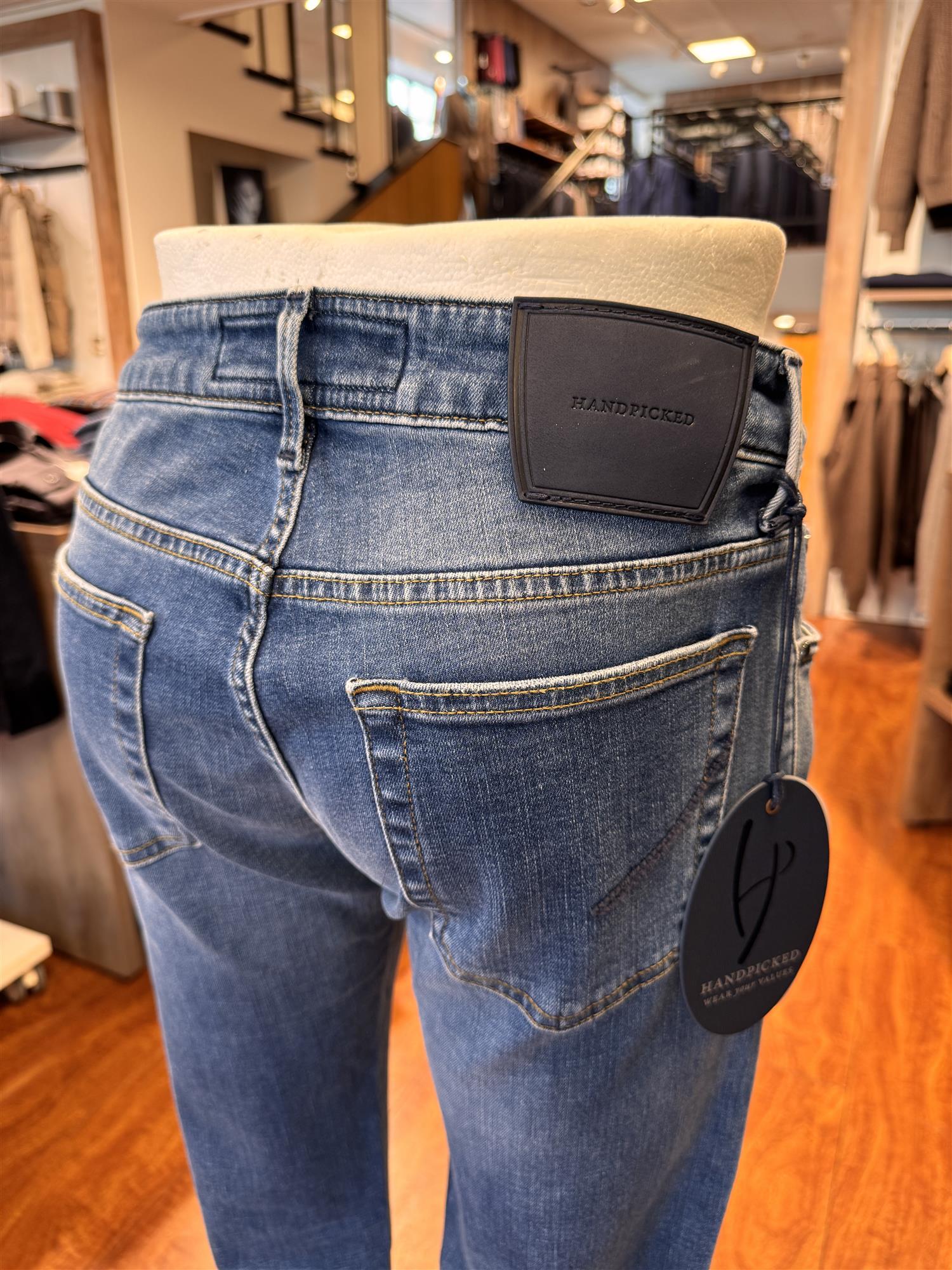 HandPicked Ravello Jeans Vasket Lys Blå