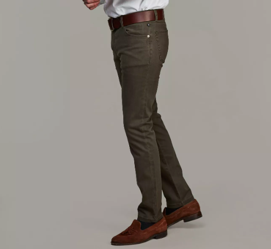 Hansen & Jacob 5-Pocket Bomull Mørk Grønn