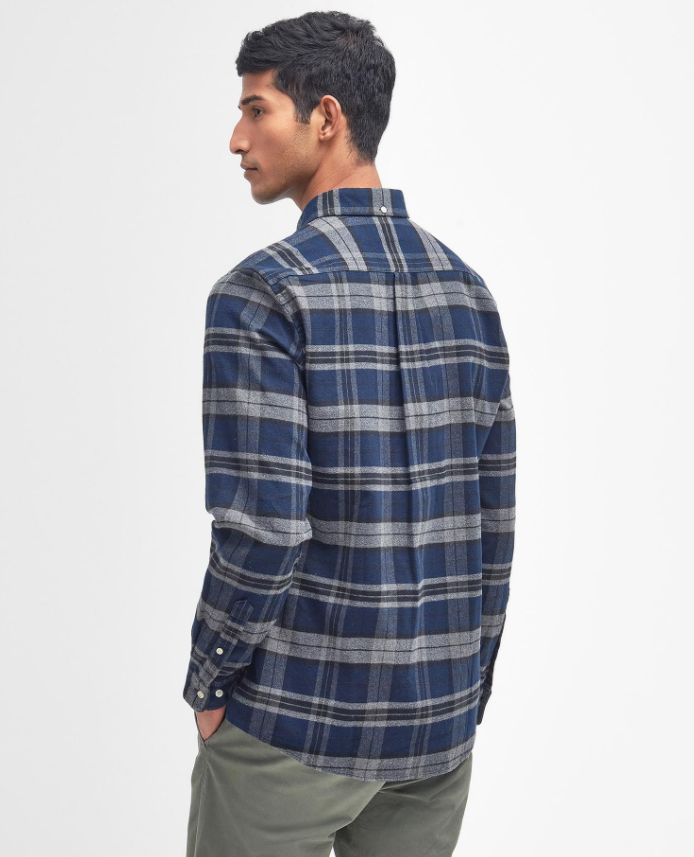 Barbour Betsom Tailored Fit Flanellskjorte Ruter Blå/Grå