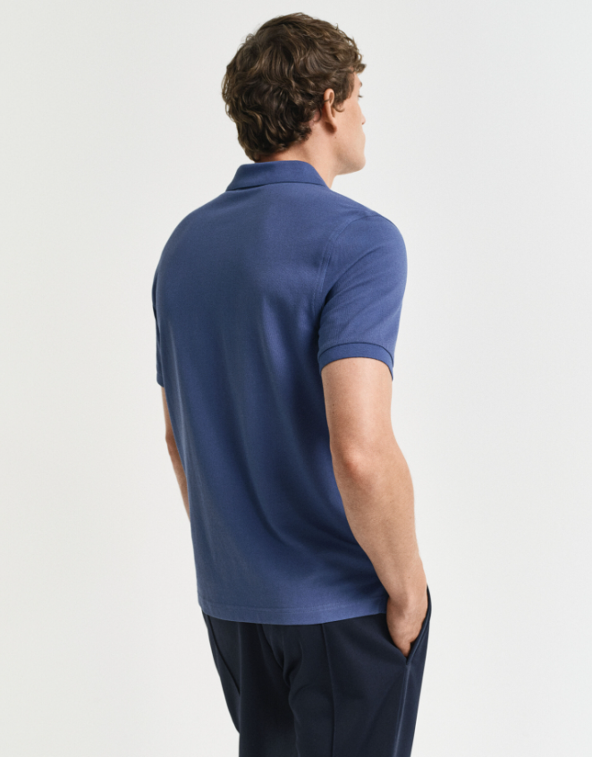 Gant Original Pique Bomull Mellomblå