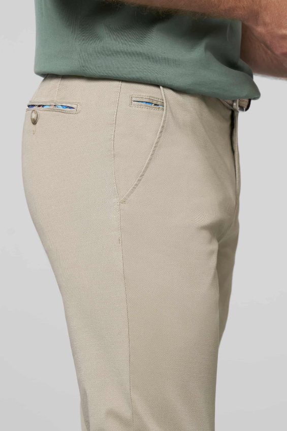 Meyer Chino Bonn Bomull M/Struktur Beige