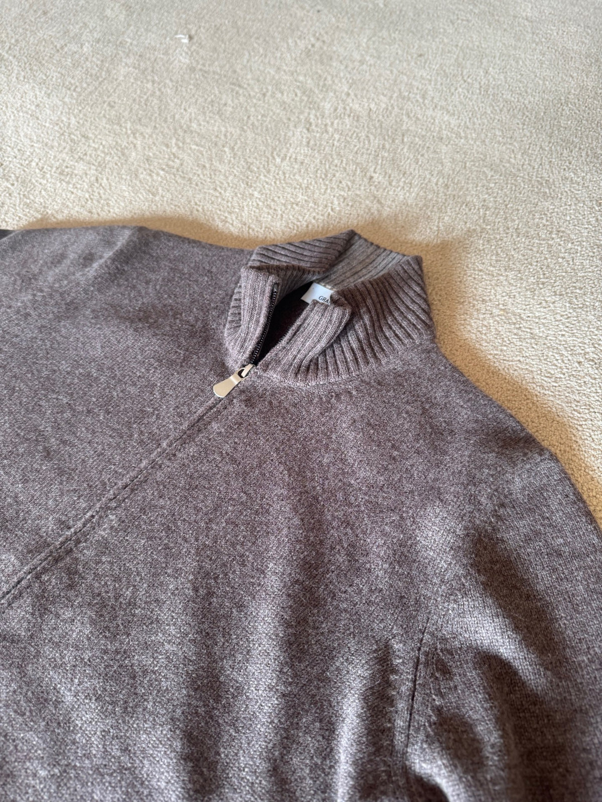 Gran Sasso Full-Zip Cardigan Merino/Kashmir Brun