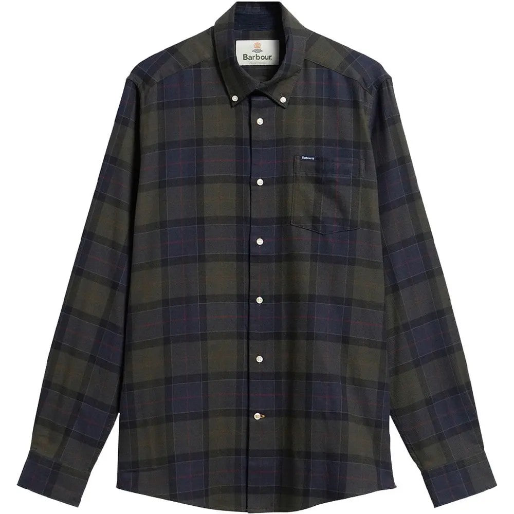 Barbour Flanellskjorte Fortrose Ruter Grønn/Marine