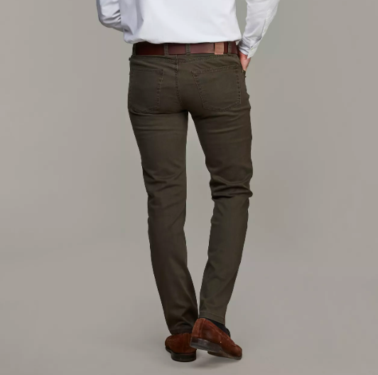 Hansen & Jacob 5-Pocket Bomull Mørk Grønn