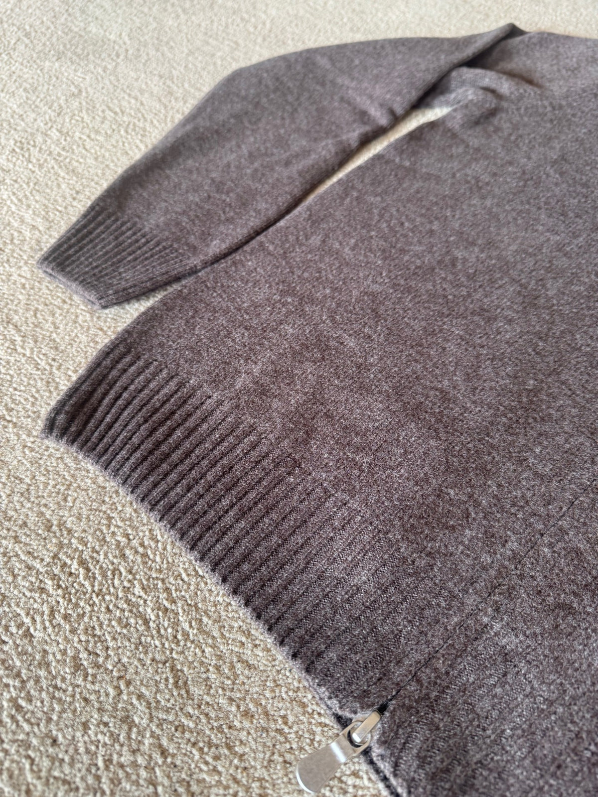 Gran Sasso Full-Zip Cardigan Merino/Kashmir Brun