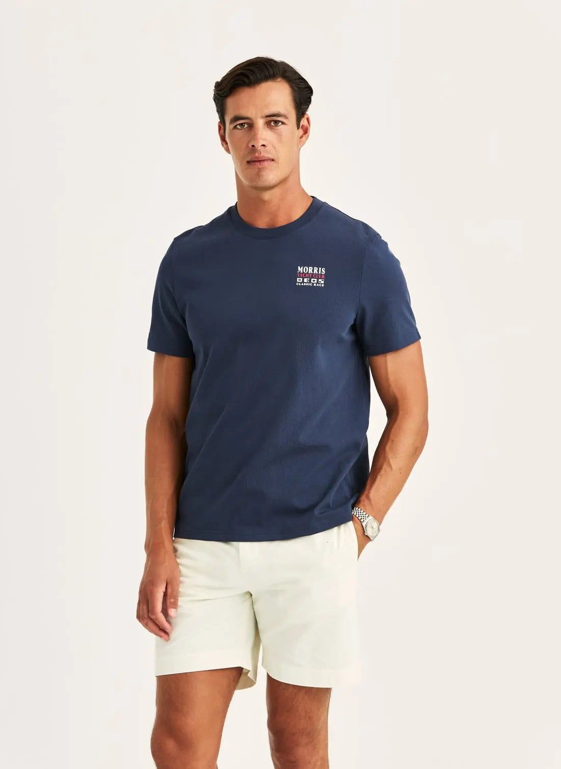 Morris Neville T-shirt Bomull Marine