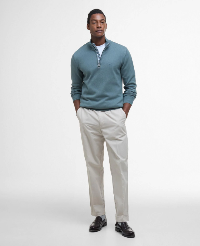 Barbour Half Zip Bomull Turkis