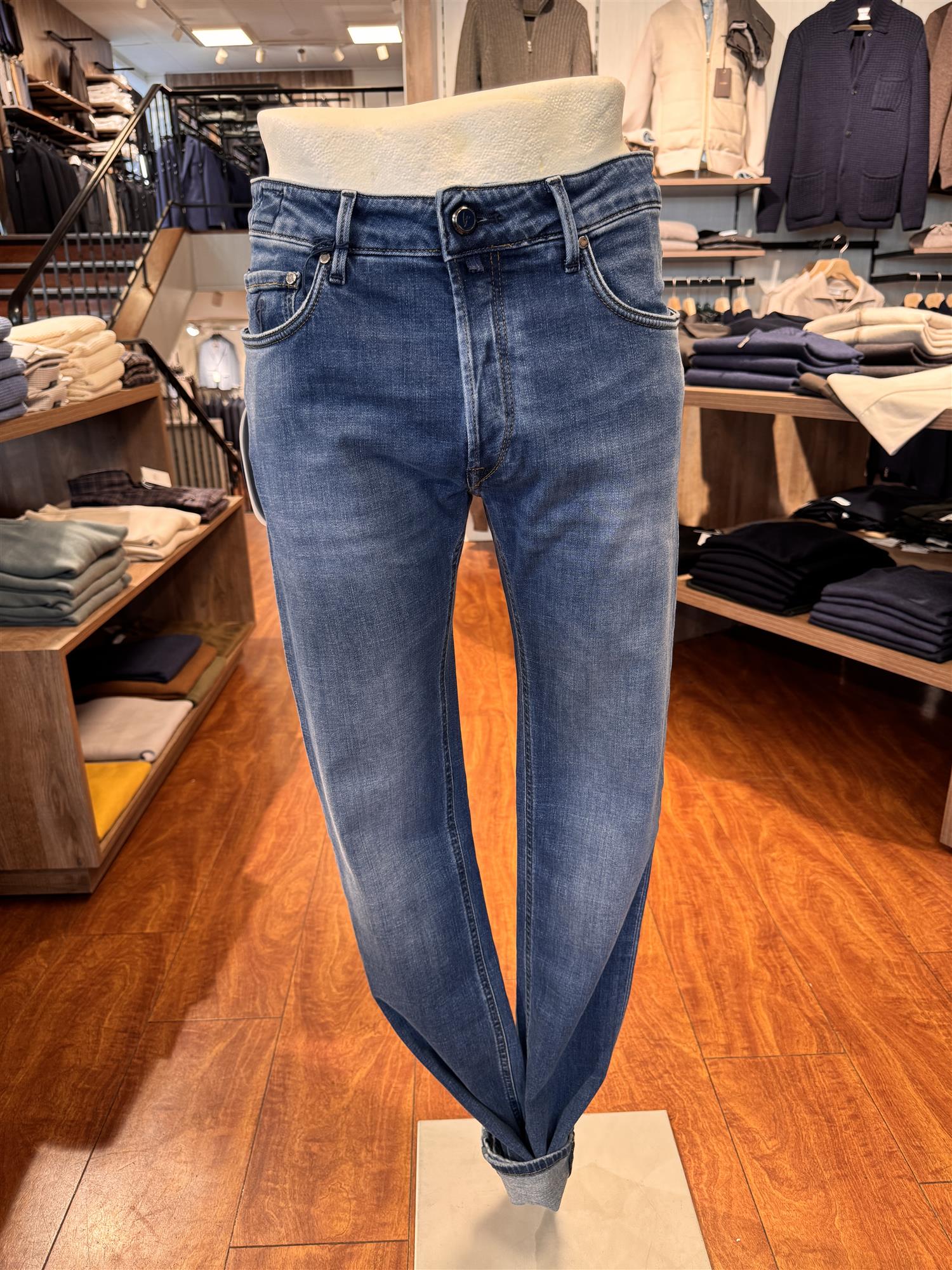 HandPicked Ravello Jeans Vasket Lys Blå
