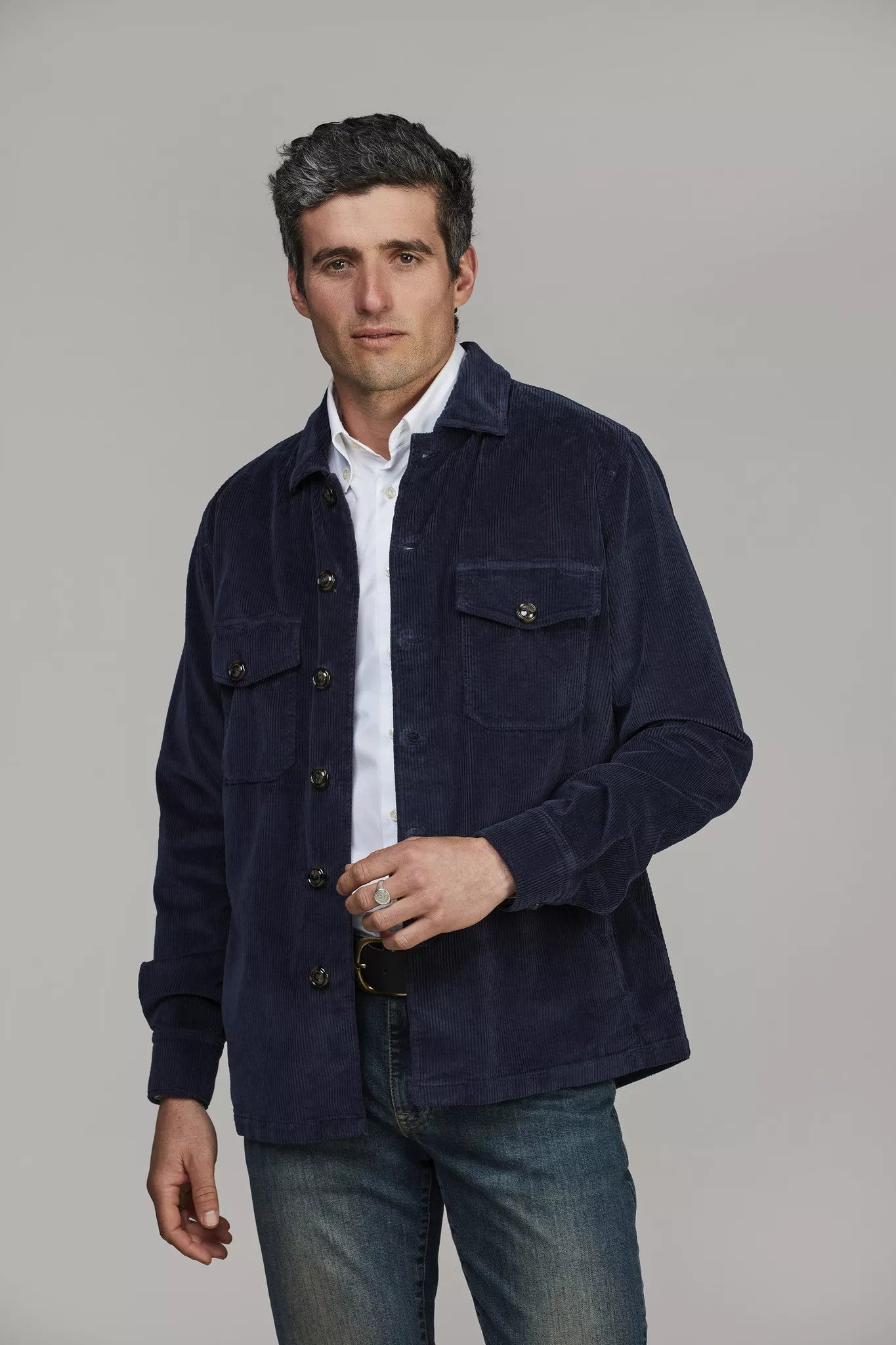 Hansen & Jacob Corduroy Overshirt Marin