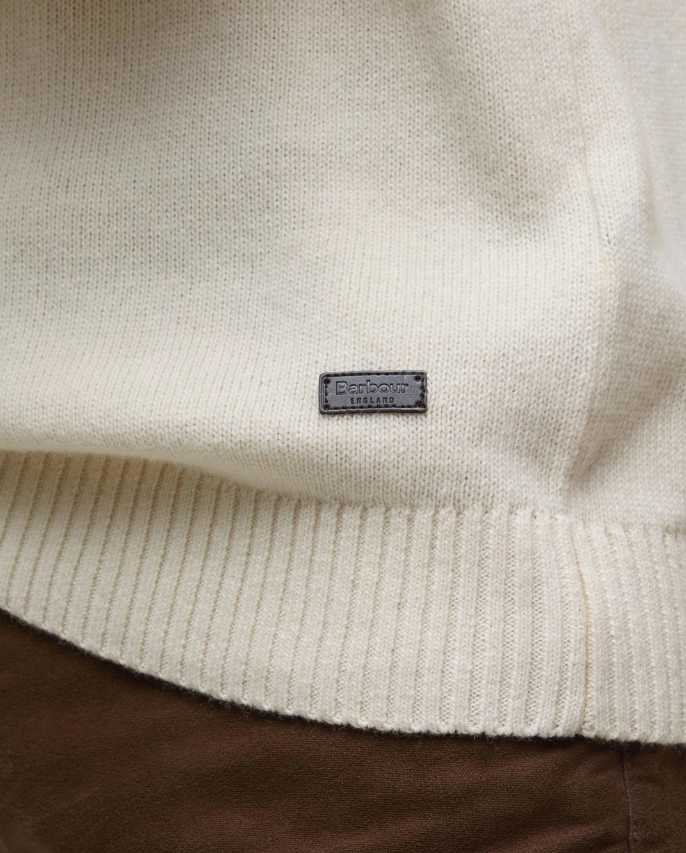 Barbour Turtleneck Ull/Bomull Kremhvit