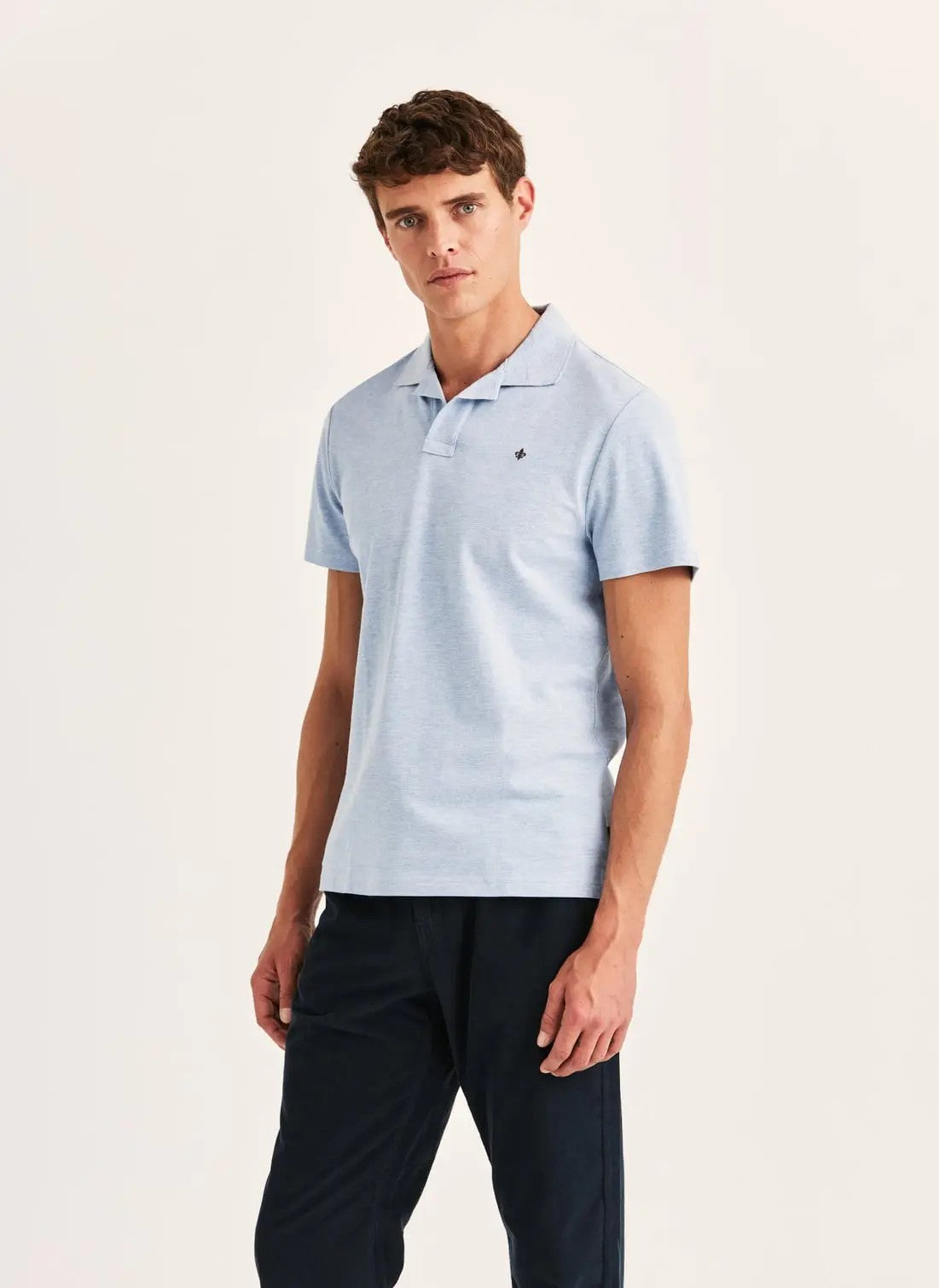 Morris Dylan Pique Bomull Lyseblå