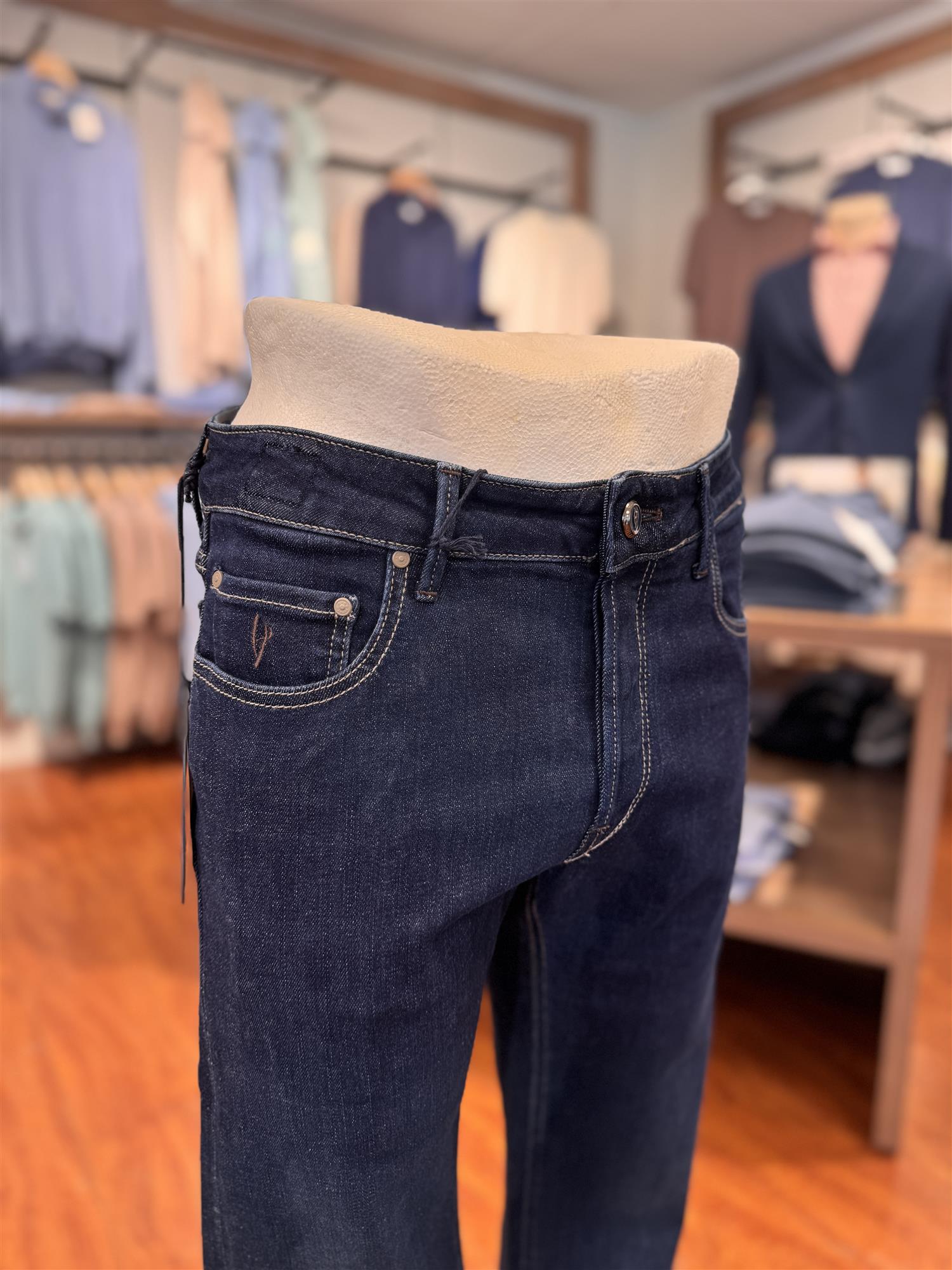 HandPicked Ravello Jeans Mørk Blå