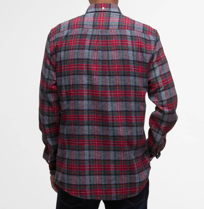 Barbour L/Erm Flanellskjorte Ashroad Ruter Rød