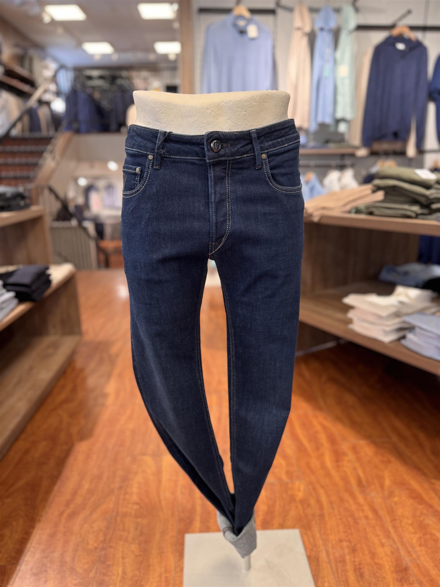 HandPicked Ravello Jeans Mørk Blå