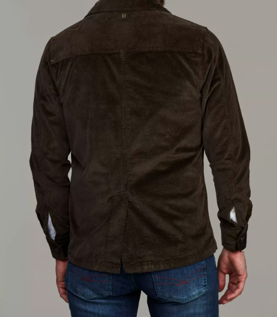 Hansen & Jacob Corduroy Overshirt Mørk Grønn