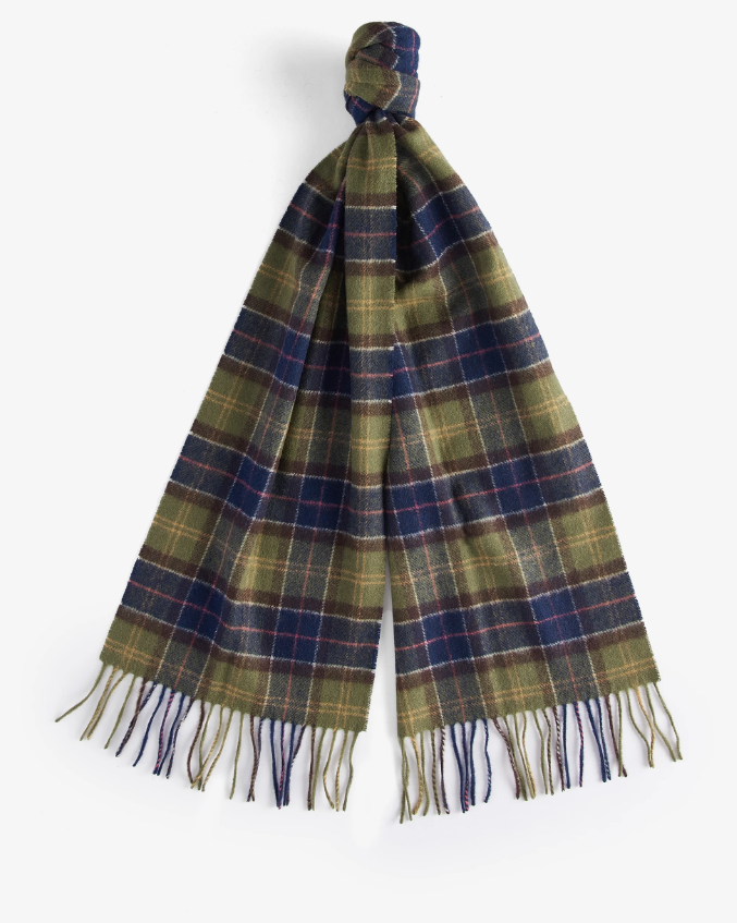 Barbour Skjerf Tartan Lammeull Ruter Grønn